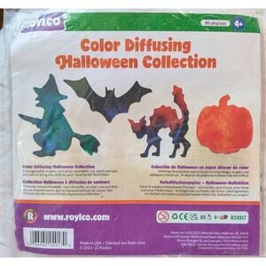 Roylco COLOR DIFFUSING Halloween Art/Craft Paper - 80 Pc
